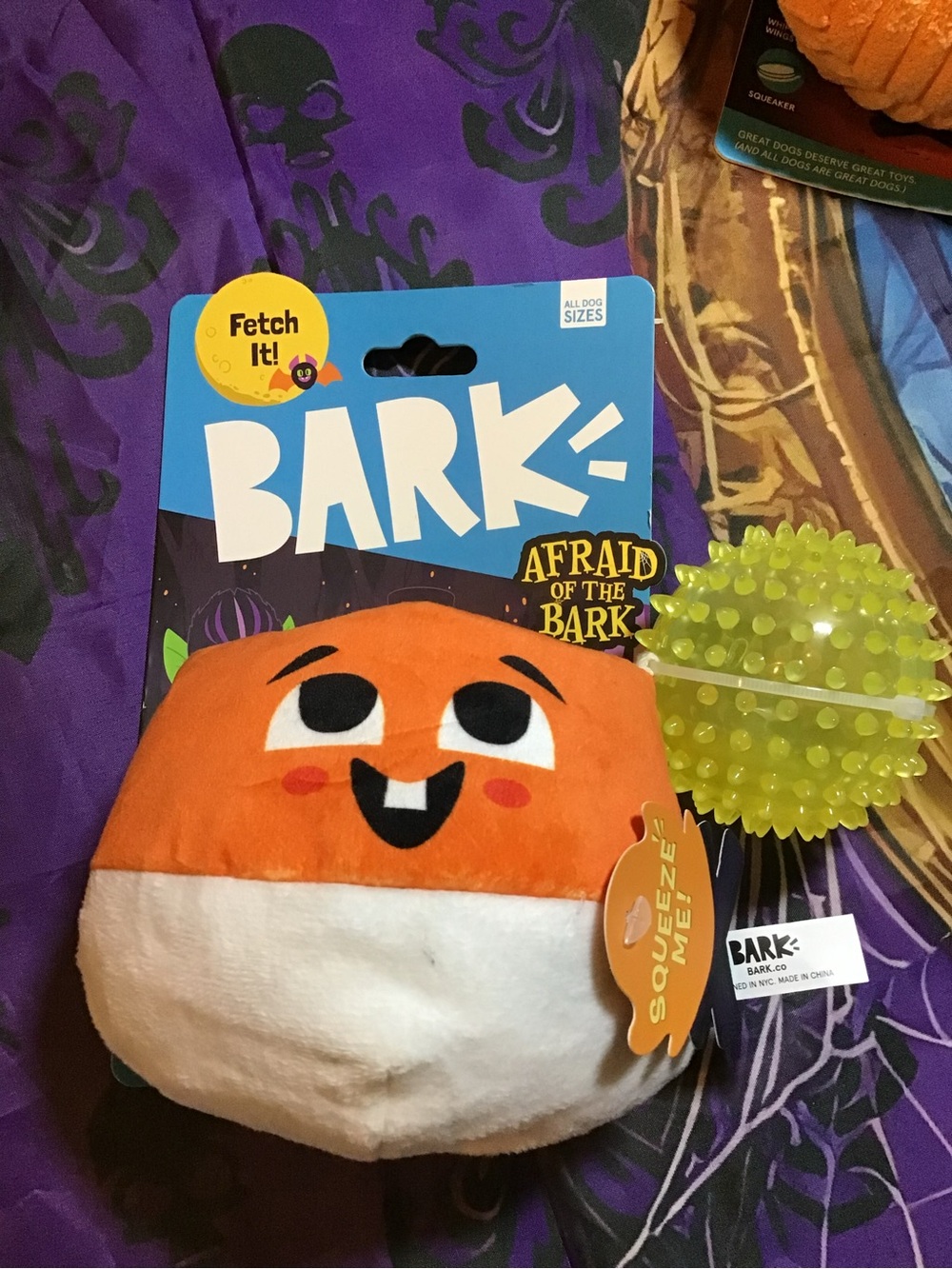 Bark Andy corn afraid of the bark plush dog toy-NEW